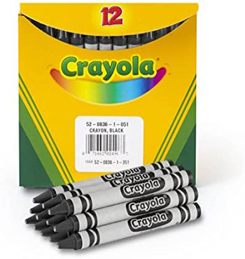 0102175 Crayons Black Solid Color