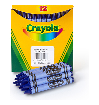 0102180 Crayons Blue Solid Color