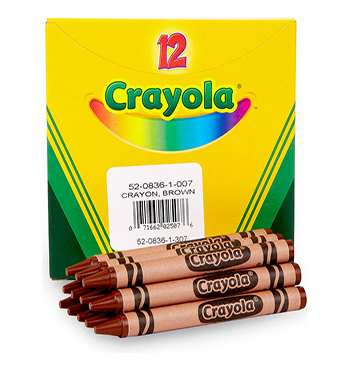 0102185 Crayons Brown Solid Color