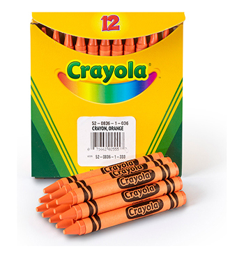 0102200 Crayons Orange Solid Color