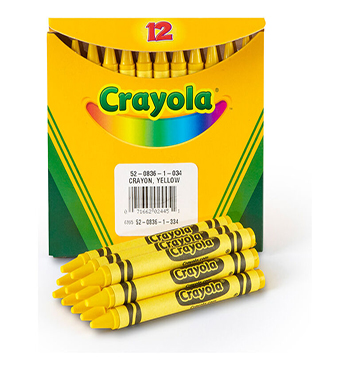 0102230 Crayons Yellow Solid Color